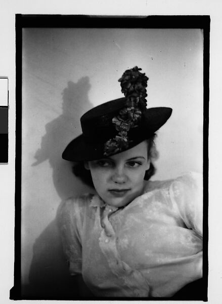 [Thirty-One 35mm Film Frames on Uncut Roll: Portraits of Anne Harvey Wearing Floral Hat], Walker Evans (American, St. Louis, Missouri 1903–1975 New Haven, Connecticut), Film negative