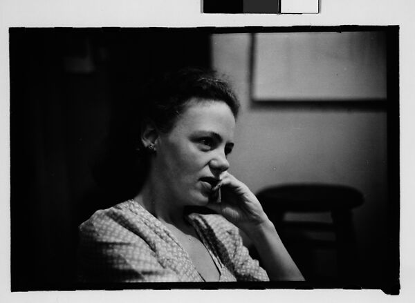 [Twelve 35mm Film Frames on Uncut Roll:  Portraits of Anne, Dorothy, and Harry Harvey in Their Apartment at 441 East 92nd Street, Showing A Painting by Walker Evans of A Florida Beach Shack and a WPA Painting by Jane Ninas Entitled "Cemetery"], Walker Evans (American, St. Louis, Missouri 1903–1975 New Haven, Connecticut), Film negative