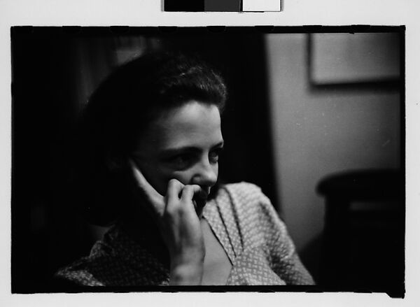 [Twelve 35mm Film Frames on Uncut Roll:  Portraits of Anne, Dorothy, and Harry Harvey in Their Apartment at 441 East 92nd Street, Showing A Painting by Walker Evans of A Florida Beach Shack and a WPA Painting by Jane Ninas Entitled "Cemetery"], Walker Evans (American, St. Louis, Missouri 1903–1975 New Haven, Connecticut), Film negative