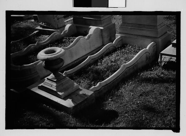 [Thirty 35mm Film Frames on Uncut Roll: of Headstones, A War Medallion, and An Abandoned House Next to A Lumberyard, New Castle, Delaware and Washington, D.C.], Walker Evans (American, St. Louis, Missouri 1903–1975 New Haven, Connecticut), Film negative