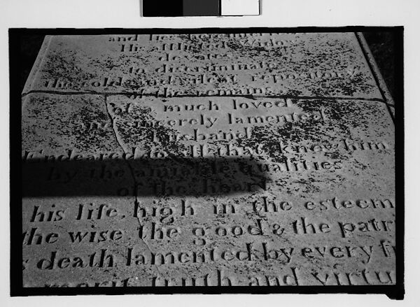 [Thirty 35mm Film Frames on Uncut Roll: of Headstones, A War Medallion, and An Abandoned House Next to A Lumberyard, New Castle, Delaware and Washington, D.C.], Walker Evans (American, St. Louis, Missouri 1903–1975 New Haven, Connecticut), Film negative