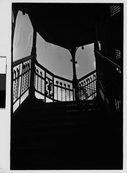 [Two 35mm Film Frames: Elevated Train Platform Railings and Steps with Advertisements, New York City], Walker Evans (American, St. Louis, Missouri 1903–1975 New Haven, Connecticut), Film negative 