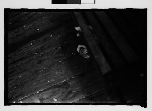 [Ten 35mm Film Frames on Uncut Roll: 8 Views of Sponge Diving Boats and Sponges Drying at Dock, and 2 Shadow Self-Portraits at Dock, Tarpon Springs, Florida], Walker Evans (American, St. Louis, Missouri 1903–1975 New Haven, Connecticut), Film negative