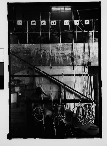[Thirty-One 35mm Film Frames on Uncut Roll: 4 Views of Circus Storehouse Interior and 24 Studies of Elephants in Ringling Brothers Circus Winter Quarters, Sarasota, Florida, and 3 Test Frames], Walker Evans (American, St. Louis, Missouri 1903–1975 New Haven, Connecticut), Film negative