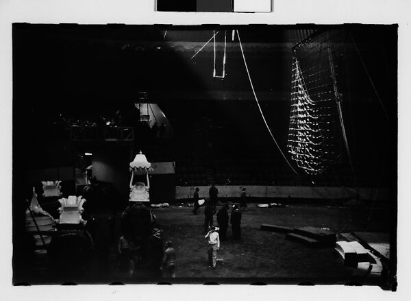 [Thirty-Four 35mm Film Frames on Uncut Roll of a Circus Performing at the Arena at Madison Square Garden, New York City, Including Trapeze and Animal Acts], Walker Evans (American, St. Louis, Missouri 1903–1975 New Haven, Connecticut), Film negative