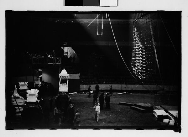[Thirty-Four 35mm Film Frames on Uncut Roll of a Circus Performing at the Arena at Madison Square Garden, New York City, Including Trapeze and Animal Acts], Walker Evans (American, St. Louis, Missouri 1903–1975 New Haven, Connecticut), Film negative