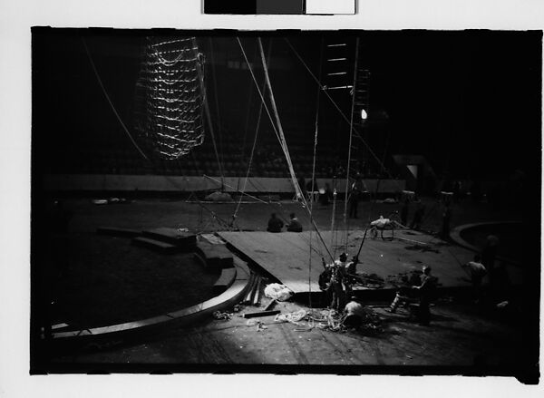 [Thirty-Four 35mm Film Frames on Uncut Roll of a Circus Performing at the Arena at Madison Square Garden, New York City, Including Trapeze and Animal Acts], Walker Evans (American, St. Louis, Missouri 1903–1975 New Haven, Connecticut), Film negative