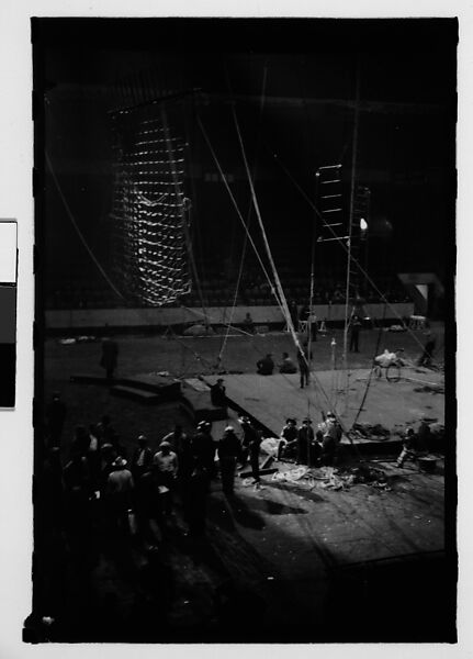 [Thirty-Four 35mm Film Frames on Uncut Roll of a Circus Performing at the Arena at Madison Square Garden, New York City, Including Trapeze and Animal Acts], Walker Evans (American, St. Louis, Missouri 1903–1975 New Haven, Connecticut), Film negative