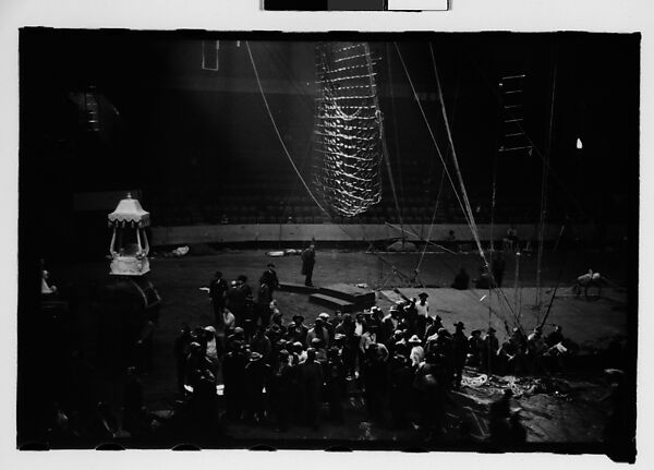[Thirty-Four 35mm Film Frames on Uncut Roll of a Circus Performing at the Arena at Madison Square Garden, New York City, Including Trapeze and Animal Acts], Walker Evans (American, St. Louis, Missouri 1903–1975 New Haven, Connecticut), Film negative
