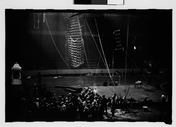 [Thirty-Four 35mm Film Frames on Uncut Roll of a Circus Performing at the Arena at Madison Square Garden, New York City, Including Trapeze and Animal Acts], Walker Evans (American, St. Louis, Missouri 1903–1975 New Haven, Connecticut), Film negative