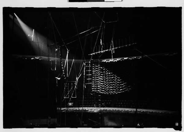 [Thirty-Four 35mm Film Frames on Uncut Roll of a Circus Performing at the Arena at Madison Square Garden, New York City, Including Trapeze and Animal Acts], Walker Evans (American, St. Louis, Missouri 1903–1975 New Haven, Connecticut), Film negative