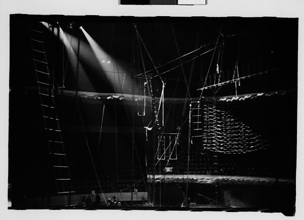 [Thirty-Four 35mm Film Frames on Uncut Roll of a Circus Performing at the Arena at Madison Square Garden, New York City, Including Trapeze and Animal Acts], Walker Evans (American, St. Louis, Missouri 1903–1975 New Haven, Connecticut), Film negative
