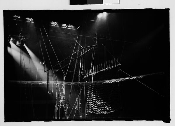 [Thirty-Four 35mm Film Frames on Uncut Roll of a Circus Performing at the Arena at Madison Square Garden, New York City, Including Trapeze and Animal Acts], Walker Evans (American, St. Louis, Missouri 1903–1975 New Haven, Connecticut), Film negative