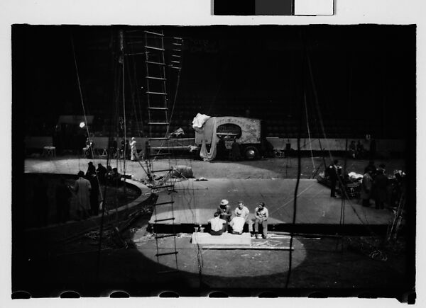[Thirty-Four 35mm Film Frames on Uncut Roll of a Circus Performing at the Arena at Madison Square Garden, New York City, Including Trapeze and Animal Acts], Walker Evans (American, St. Louis, Missouri 1903–1975 New Haven, Connecticut), Film negative