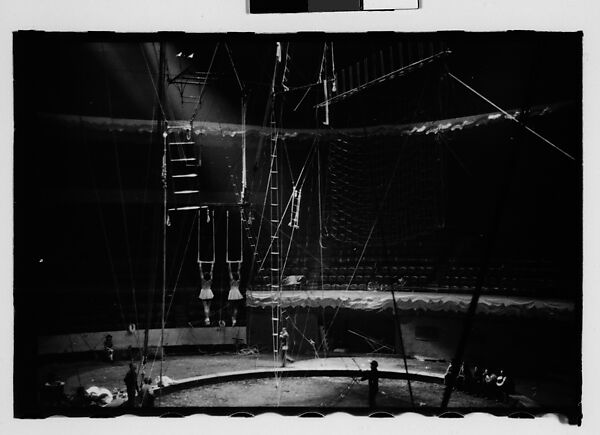 [Thirty-Four 35mm Film Frames on Uncut Roll of a Circus Performing at the Arena at Madison Square Garden, New York City, Including Trapeze and Animal Acts], Walker Evans (American, St. Louis, Missouri 1903–1975 New Haven, Connecticut), Film negative