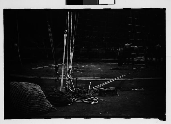 [Twenty-Eight 35mm Film Frames on Uncut Roll of a Circus at Madison Square Garden, New York City, Including Performers and Stage Crew], Walker Evans (American, St. Louis, Missouri 1903–1975 New Haven, Connecticut), Film negative