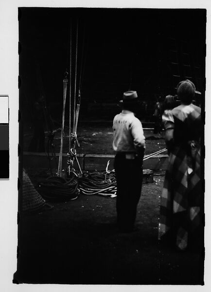 [Twenty-Eight 35mm Film Frames on Uncut Roll of a Circus at Madison Square Garden, New York City, Including Performers and Stage Crew], Walker Evans (American, St. Louis, Missouri 1903–1975 New Haven, Connecticut), Film negative