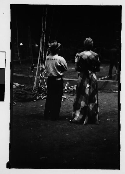 [Twenty-Eight 35mm Film Frames on Uncut Roll of a Circus at Madison Square Garden, New York City, Including Performers and Stage Crew], Walker Evans (American, St. Louis, Missouri 1903–1975 New Haven, Connecticut), Film negative