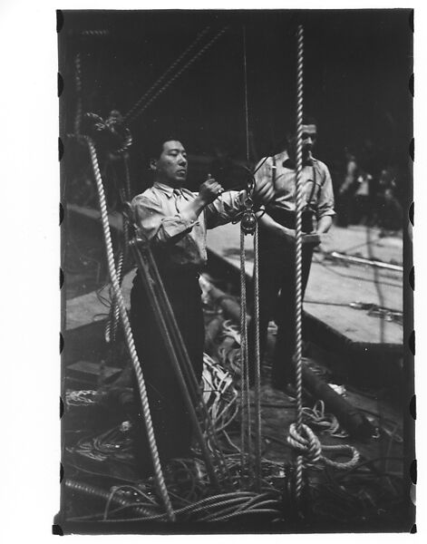 [Thirty-Seven 35mm Film Frames on Uncut Roll of a Circus at Madison Square Garden, New York City, Including Performers and Stage Crew During Rehearsal and Set-Up, and Prop Studies], Walker Evans (American, St. Louis, Missouri 1903–1975 New Haven, Connecticut), Film negative