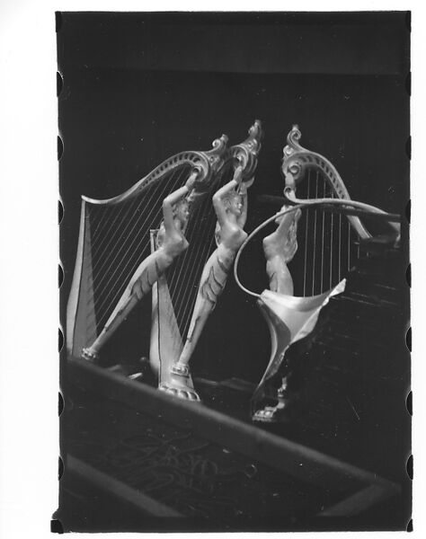 [Thirty-Seven 35mm Film Frames on Uncut Roll of a Circus at Madison Square Garden, New York City, Including Performers and Stage Crew During Rehearsal and Set-Up, and Prop Studies], Walker Evans (American, St. Louis, Missouri 1903–1975 New Haven, Connecticut), Film negative