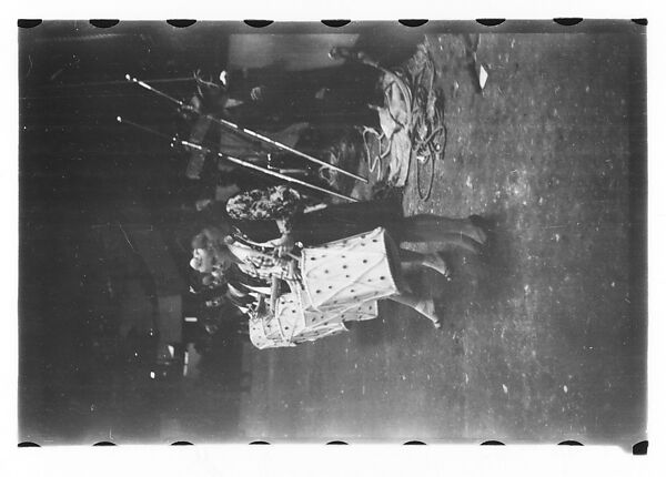 [Thirty-Seven 35mm Film Frames on Uncut Roll of a Circus at Madison Square Garden, New York City, Including Performers and Stage Crew During Rehearsal and Set-Up, and Prop Studies], Walker Evans (American, St. Louis, Missouri 1903–1975 New Haven, Connecticut), Film negative
