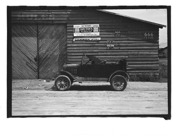 [Twenty-Two 35mm Film Frames on Uncut Roll: 21 Studies of Dismounted Carousel Horses in Field, and 1 View of Parked Automobile in Front of Roadside Building], Walker Evans (American, St. Louis, Missouri 1903–1975 New Haven, Connecticut), Film negative 