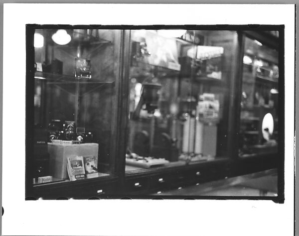 [Five 35mm Film Frames: Camera Store Window, New York City; Subway Passengers, New York City: Women Beneath "7th Avenue Local" Sign ], Walker Evans (American, St. Louis, Missouri 1903–1975 New Haven, Connecticut), Film negative
