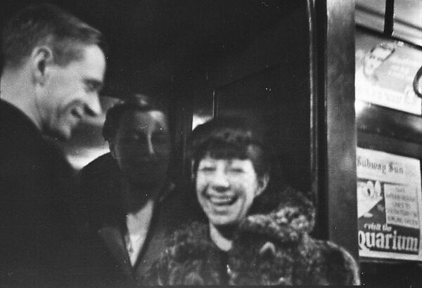 [Three 35mm Film Frames: Subway Passengers, New York City: Man and Couple, Man and Two Women], Walker Evans (American, St. Louis, Missouri 1903–1975 New Haven, Connecticut), Film negative