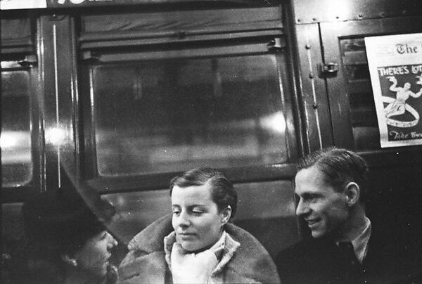 [Three 35mm Film Frames: Subway Passengers, New York City: Man and Couple, Man and Two Women], Walker Evans (American, St. Louis, Missouri 1903–1975 New Haven, Connecticut), Film negative
