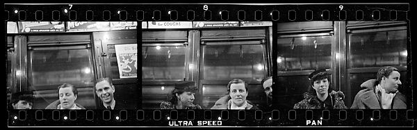 [Three 35mm Film Frames: Subway Passengers, New York City: Man and Two Women, Two Women], Walker Evans (American, St. Louis, Missouri 1903–1975 New Haven, Connecticut), Film negative
