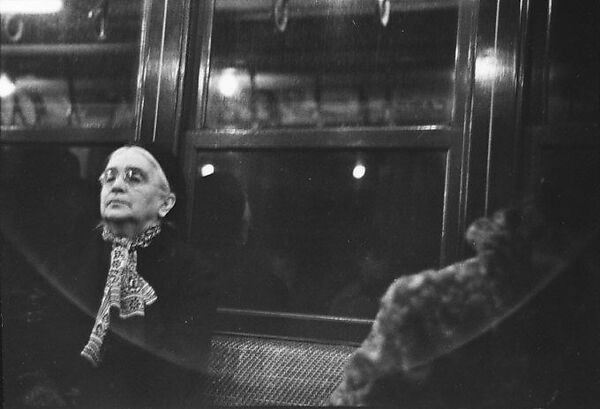 [Three 35mm Film Frames: Subway Passengers, New York City: Sleeping Elderly Woman, Young Woman and Two Men, Two Women], Walker Evans (American, St. Louis, Missouri 1903–1975 New Haven, Connecticut), Film negative 
