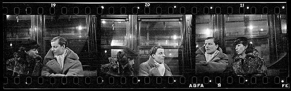 [Three 35mm Film Frames: Subway Passengers, New York City: Two Women], Walker Evans (American, St. Louis, Missouri 1903–1975 New Haven, Connecticut), Film negative
