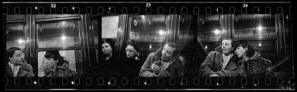 [Three 35mm Film Frames: Subway Passengers, New York City: Women], Walker Evans (American, St. Louis, Missouri 1903–1975 New Haven, Connecticut), Film negative