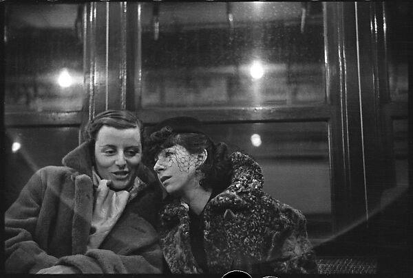 [Three 35mm Film Frames: Subway Passengers, New York City: Two Women, Woman in Face-Veiled Hat], Walker Evans (American, St. Louis, Missouri 1903–1975 New Haven, Connecticut), Film negative