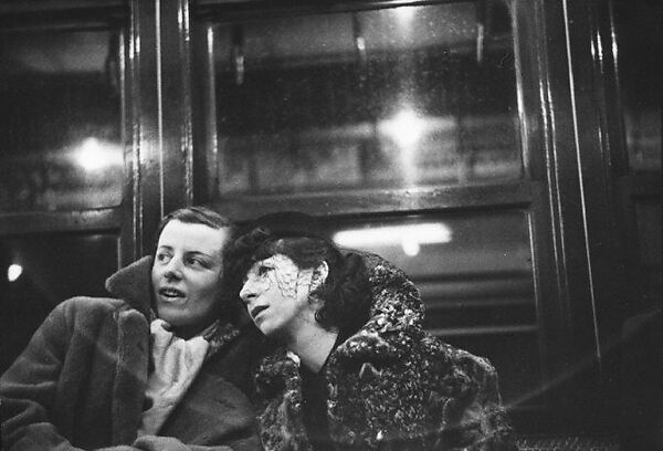 [Three 35mm Film Frames: Subway Passengers, New York City: Two Women, Woman in Face-Veiled Hat], Walker Evans (American, St. Louis, Missouri 1903–1975 New Haven, Connecticut), Film negative 