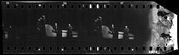 [Three 35mm Film Frames: Play Rehearsal Scene], Walker Evans (American, St. Louis, Missouri 1903–1975 New Haven, Connecticut), Film negative 