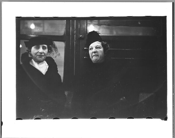 [Two 35mm Film Frames: Subway Passengers, New York City: Two Women], Walker Evans (American, St. Louis, Missouri 1903–1975 New Haven, Connecticut), Film negative 
