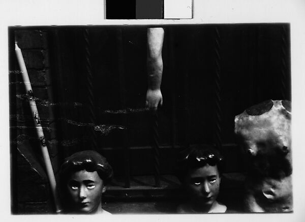 [Two 35mm Film Frames: Window Ledge Display on Street of Wax Votive Candle and Statuettes, New York City], Walker Evans (American, St. Louis, Missouri 1903–1975 New Haven, Connecticut), Film negative