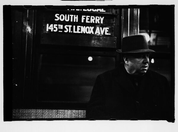[Two 35mm Film Frames: Subway Passengers, New York City: Man in Hat and Overcoat Beneath "South Ferry" Sign, Two Women], Walker Evans (American, St. Louis, Missouri 1903–1975 New Haven, Connecticut), Film negative 