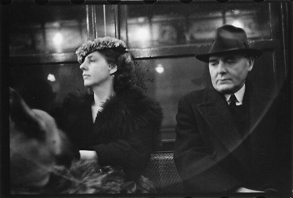 [Five 35mm Film Frames: Subway Passengers, New York City:  Man in Hat and Scarf, Elderly Woman, Woman in Flower-Brim Hat with Dog], Walker Evans (American, St. Louis, Missouri 1903–1975 New Haven, Connecticut), Film negative