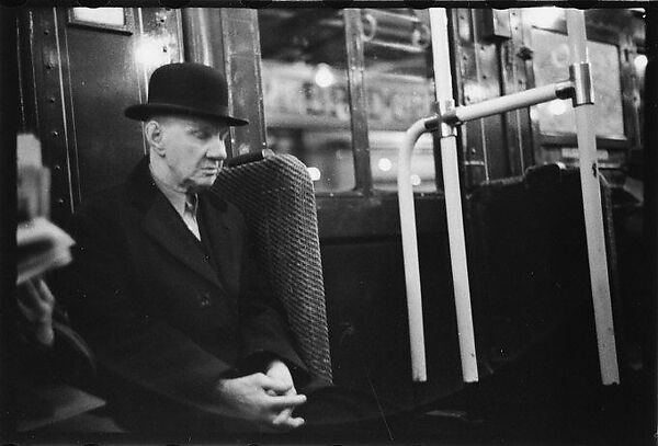 [Five 35mm Film Frames: Subway Passengers, New York City: Elderly Women, Man Reading Newspaper, Man in Bowler Hat], Walker Evans (American, St. Louis, Missouri 1903–1975 New Haven, Connecticut), Film negative