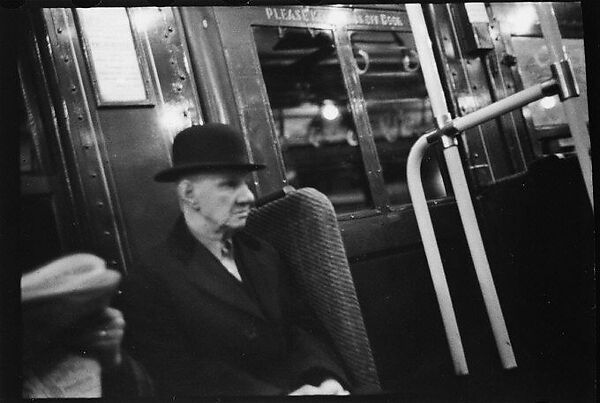 [Five 35mm Film Frames: Subway Passengers, New York City: Elderly Women, Man Reading Newspaper, Man in Bowler Hat], Walker Evans (American, St. Louis, Missouri 1903–1975 New Haven, Connecticut), Film negative