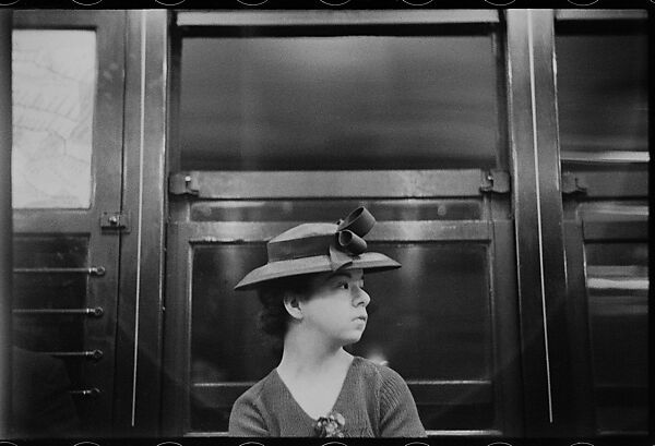 [Four 35mm Film Frames: Subway Passengers, New York City: Girl in Bonnet, Woman Reading Newspaper], Walker Evans (American, St. Louis, Missouri 1903–1975 New Haven, Connecticut), Film negative