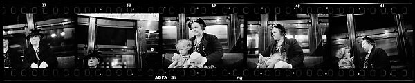 [Five 35mm Film Frames: Subway Passengers, New York City: Elderly Woman, Mother and Daughter], Walker Evans (American, St. Louis, Missouri 1903–1975 New Haven, Connecticut), Film negative