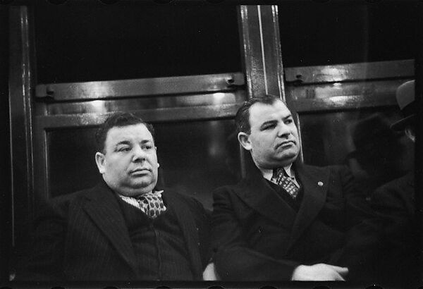 [Five 35mm Film Frames: Subway Passengers, New York City: Two Men in Suits], Walker Evans (American, St. Louis, Missouri 1903–1975 New Haven, Connecticut), Film negative