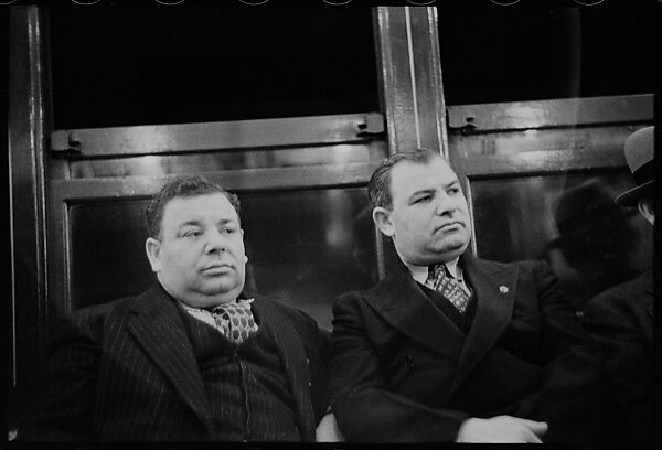 [Five 35mm Film Frames: Subway Passengers, New York City: Two Men in Suits], Walker Evans (American, St. Louis, Missouri 1903–1975 New Haven, Connecticut), Film negative
