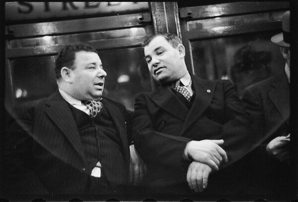 [Five 35mm Film Frames: Subway Passengers, New York City: Two Men in Suits], Walker Evans (American, St. Louis, Missouri 1903–1975 New Haven, Connecticut), Film negative 