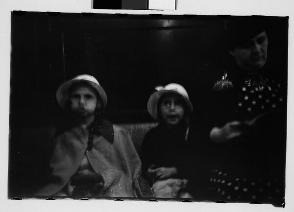 [Five 35mm Film Frames: Subway Passengers, New York City: Woman in Polkadot Dress Reading and Little Girls], Walker Evans (American, St. Louis, Missouri 1903–1975 New Haven, Connecticut), Film negative