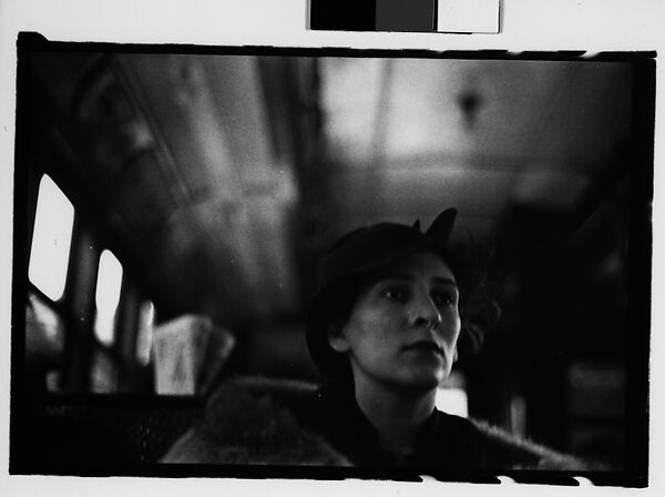 [Five 35mm Film Frames: Subway Passengers, New York City: Woman in Polkadot Dress Reading and Little Girls], Walker Evans (American, St. Louis, Missouri 1903–1975 New Haven, Connecticut), Film negative