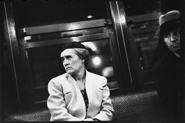 [Five 35mm Film Frames: Subway Passengers, New York City: Man in Cap Next to Older Woman, Women, Man in Suit, Woman Reading Newspaper], Walker Evans (American, St. Louis, Missouri 1903–1975 New Haven, Connecticut), Film negative